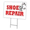 Signmission Shoe Repair Yard Sign & Stake outdoor plastic coroplast window, C-1824 Shoe Repair C-1824 Shoe Repair - alternate 1